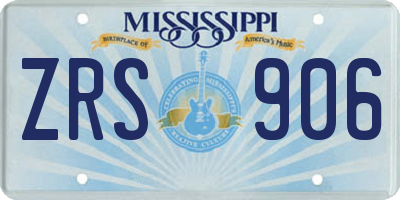 MS license plate ZRS906