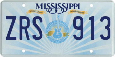 MS license plate ZRS913