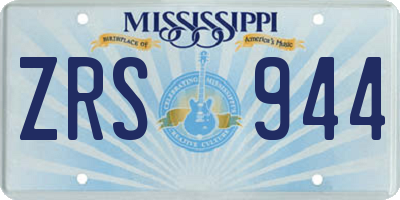 MS license plate ZRS944