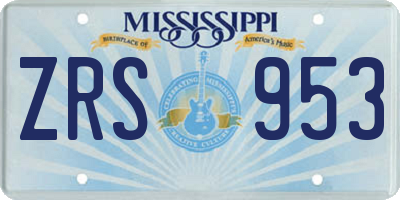 MS license plate ZRS953