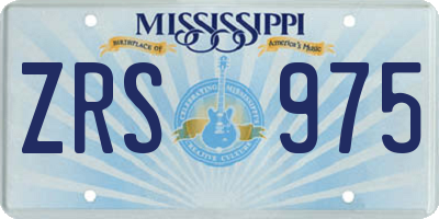 MS license plate ZRS975
