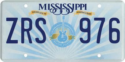 MS license plate ZRS976