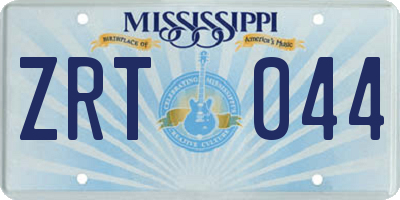 MS license plate ZRT044