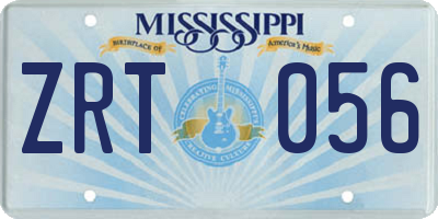 MS license plate ZRT056
