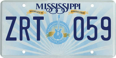 MS license plate ZRT059