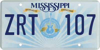 MS license plate ZRT107