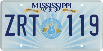 MS license plate ZRT119