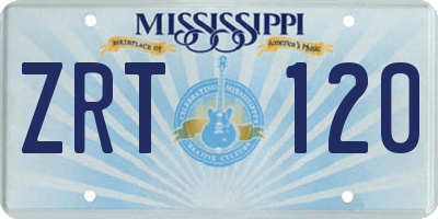 MS license plate ZRT120
