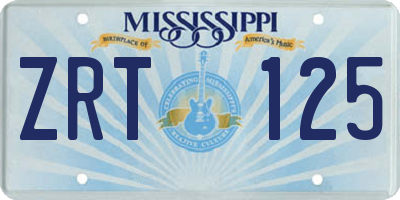 MS license plate ZRT125