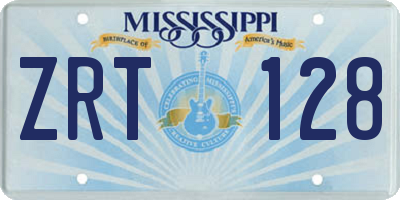 MS license plate ZRT128