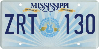 MS license plate ZRT130