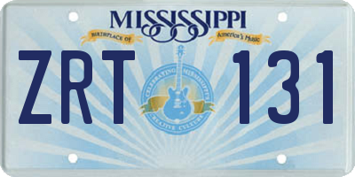 MS license plate ZRT131