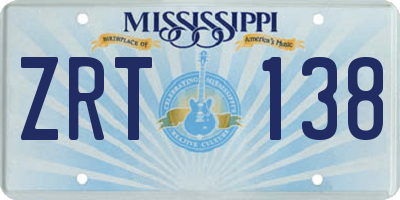 MS license plate ZRT138