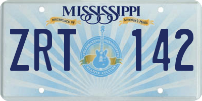 MS license plate ZRT142