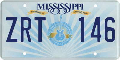 MS license plate ZRT146