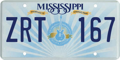 MS license plate ZRT167