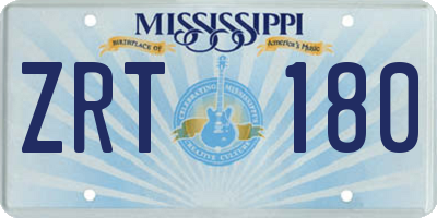 MS license plate ZRT180
