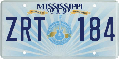 MS license plate ZRT184