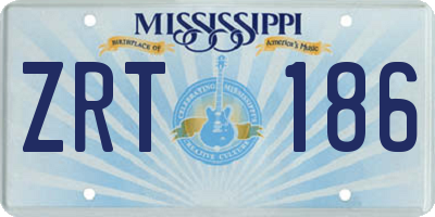 MS license plate ZRT186