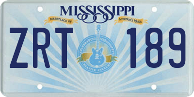 MS license plate ZRT189