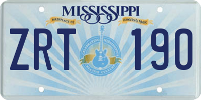 MS license plate ZRT190