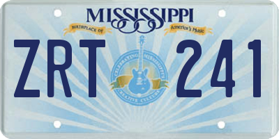 MS license plate ZRT241