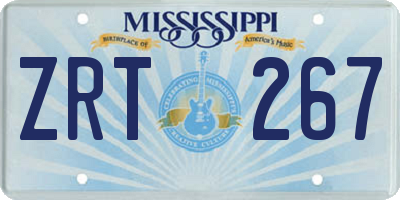 MS license plate ZRT267