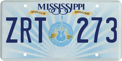MS license plate ZRT273