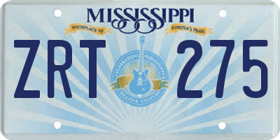MS license plate ZRT275