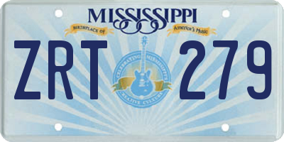 MS license plate ZRT279