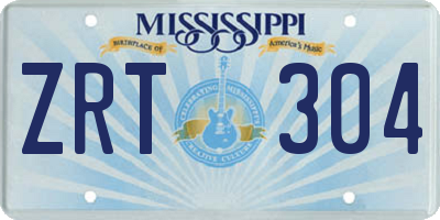 MS license plate ZRT304