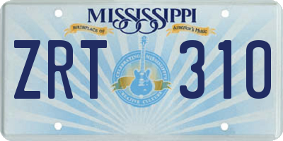 MS license plate ZRT310