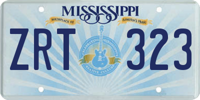 MS license plate ZRT323