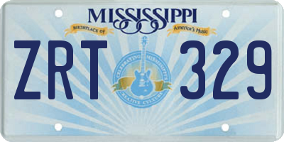 MS license plate ZRT329