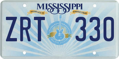 MS license plate ZRT330