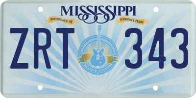 MS license plate ZRT343