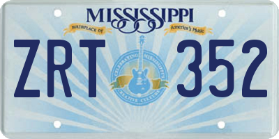 MS license plate ZRT352