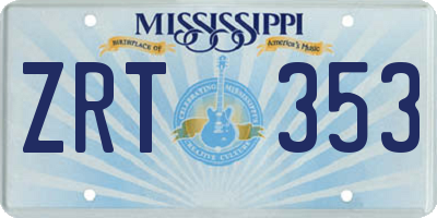 MS license plate ZRT353