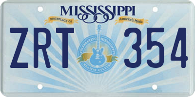 MS license plate ZRT354