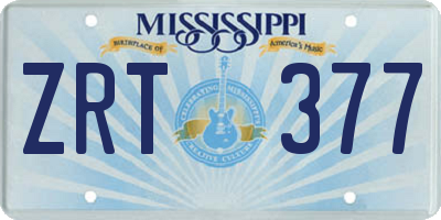 MS license plate ZRT377