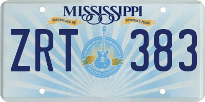 MS license plate ZRT383