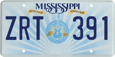 MS license plate ZRT391