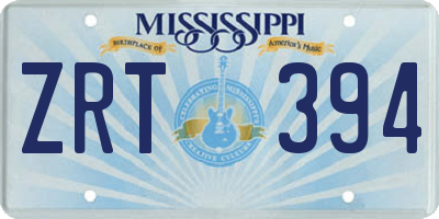 MS license plate ZRT394