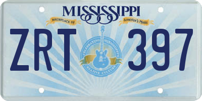 MS license plate ZRT397