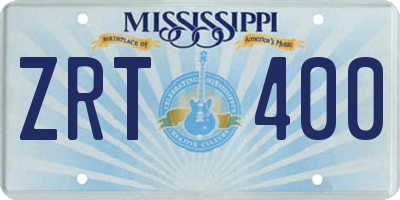 MS license plate ZRT400