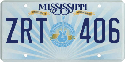 MS license plate ZRT406