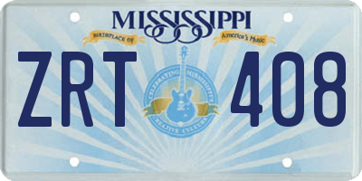 MS license plate ZRT408