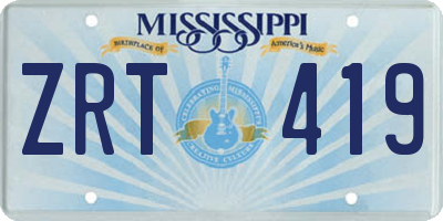MS license plate ZRT419