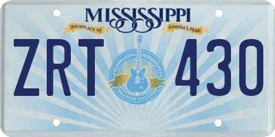 MS license plate ZRT430