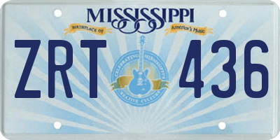 MS license plate ZRT436